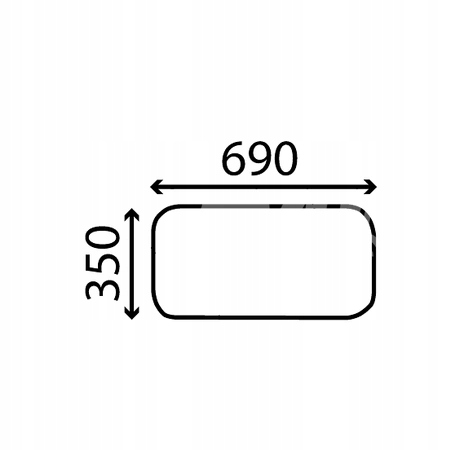 sklo traktor Renault 751-851.4, 781S zadní spodní