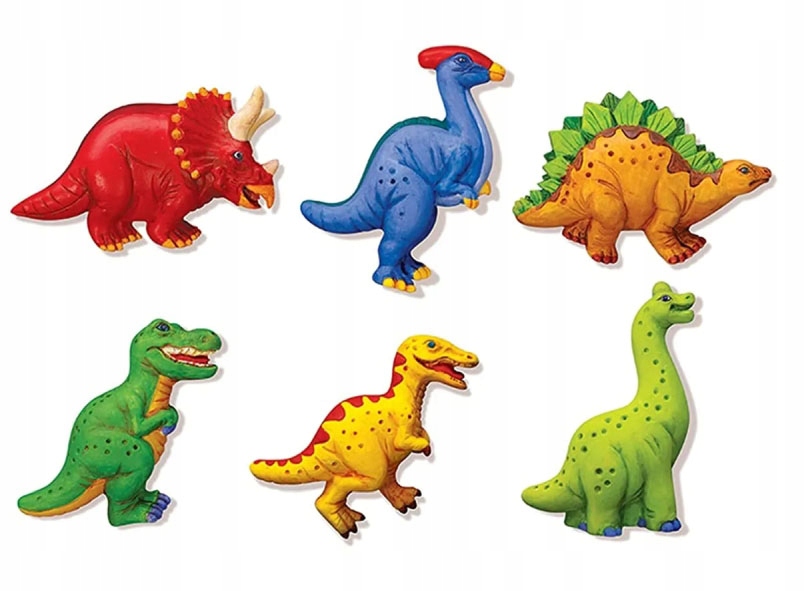 Gipsowe magnesy na lodówkę do malowania dinozaury Marka NORIMPEX