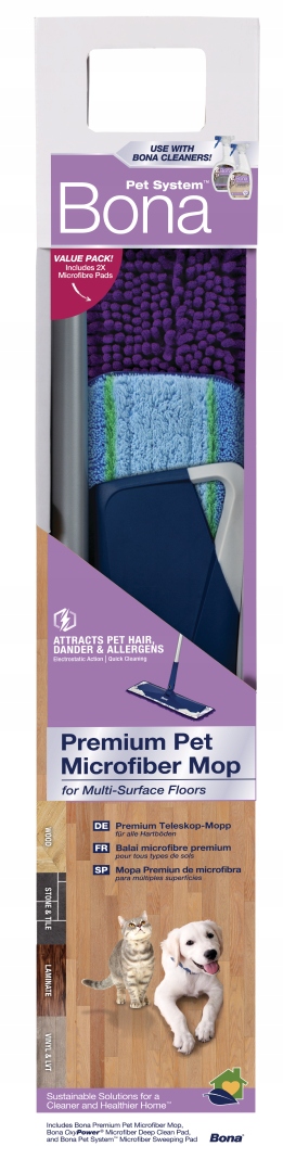 Bona Pet Premium Microfiber Mop pro mytí podlah v domech se zvířaty
