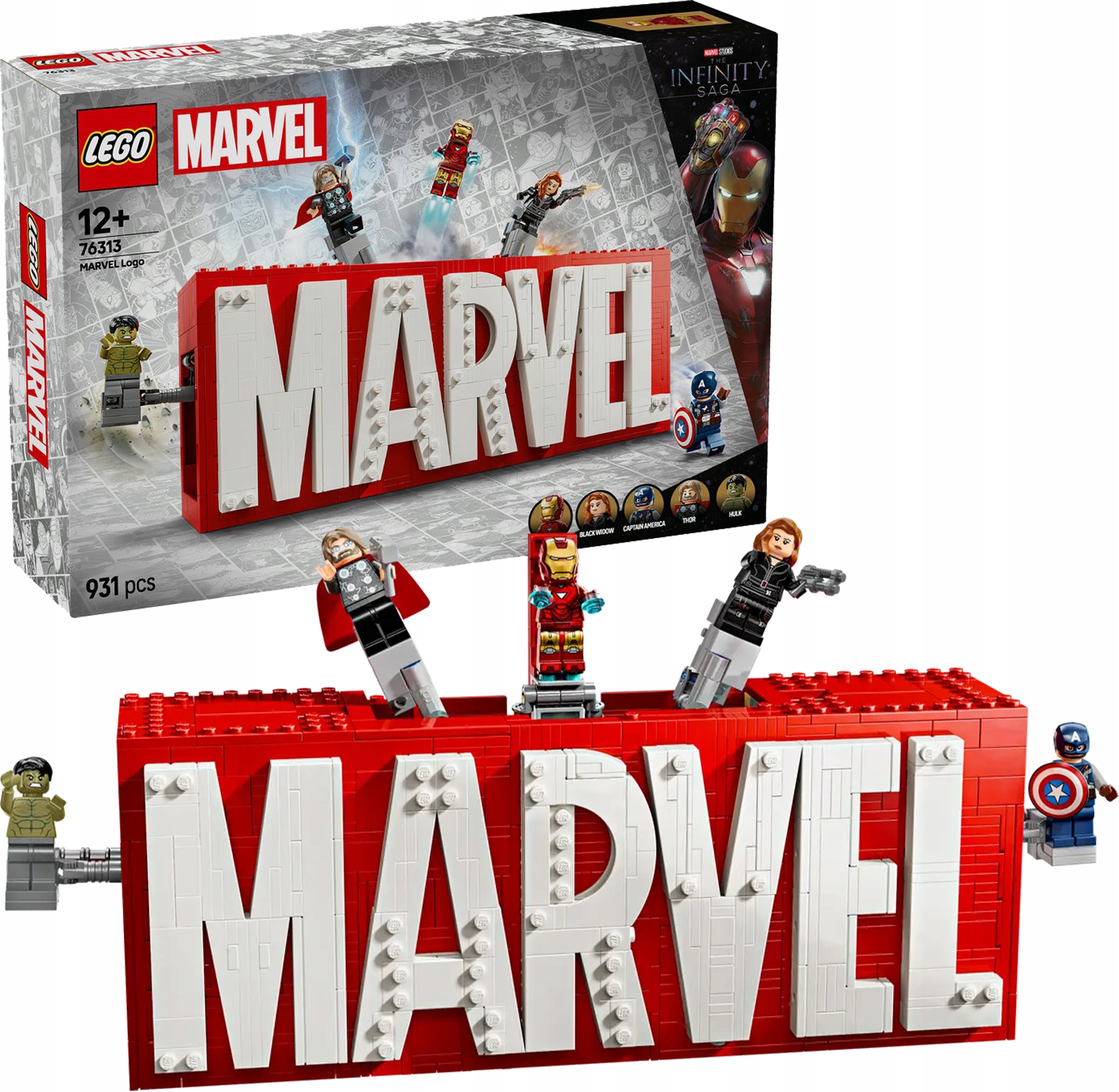 Lego Heroes Logo Marvel s minifigurkami 76313