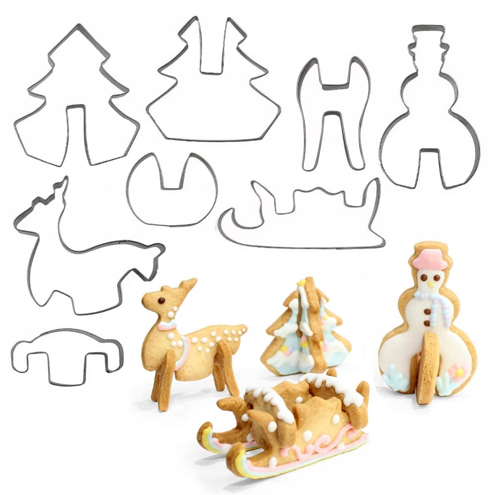 

Foremki Wykrawacze Do Ciastek Pierników 3D Święta