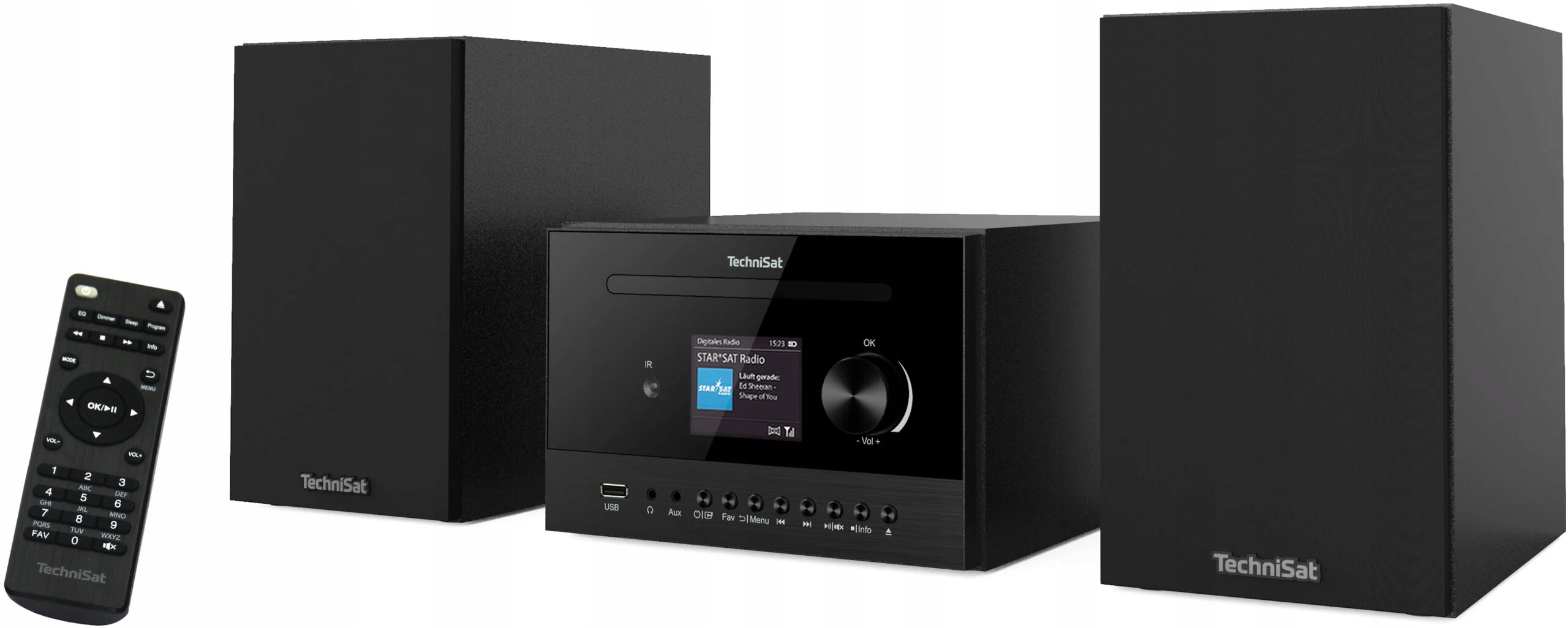 Stereo věž, internetové rádio Fm CD Usb Bt TechniSat Classic 800 dálkové ovládání