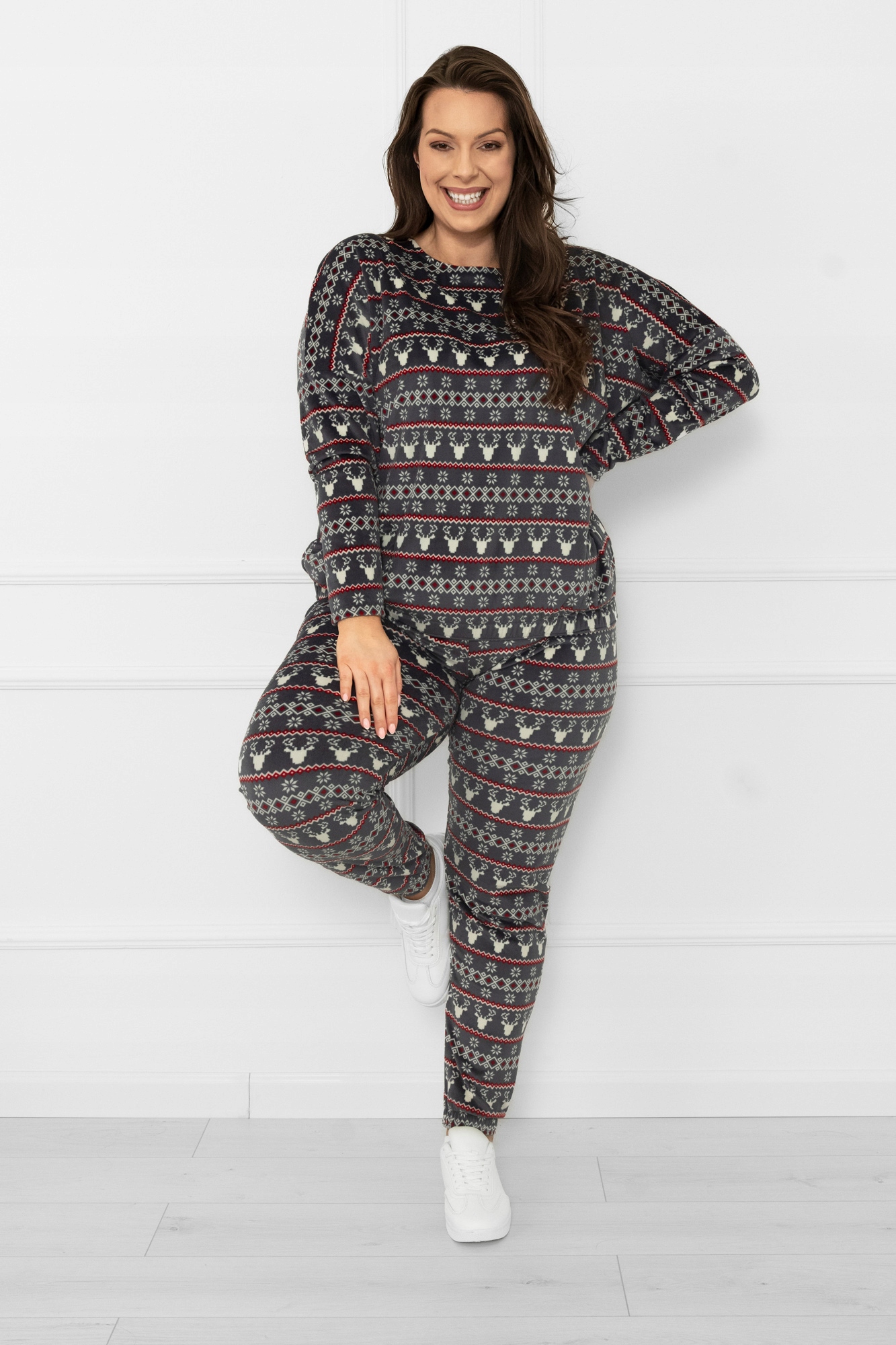 Dámský komplet s dlouhým rukávem a dlouhými kalhotami Navara XXL Italian Fashion