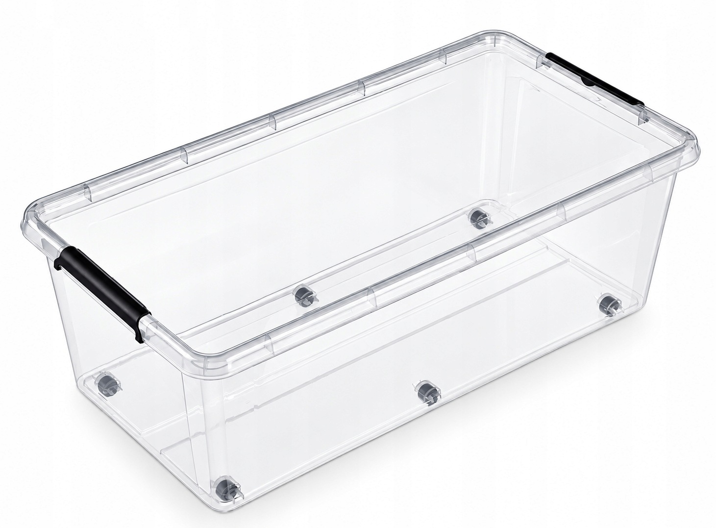 Pojemnik plastikowy 55 l na zabawki kosz pudełko z pokrywą organizer