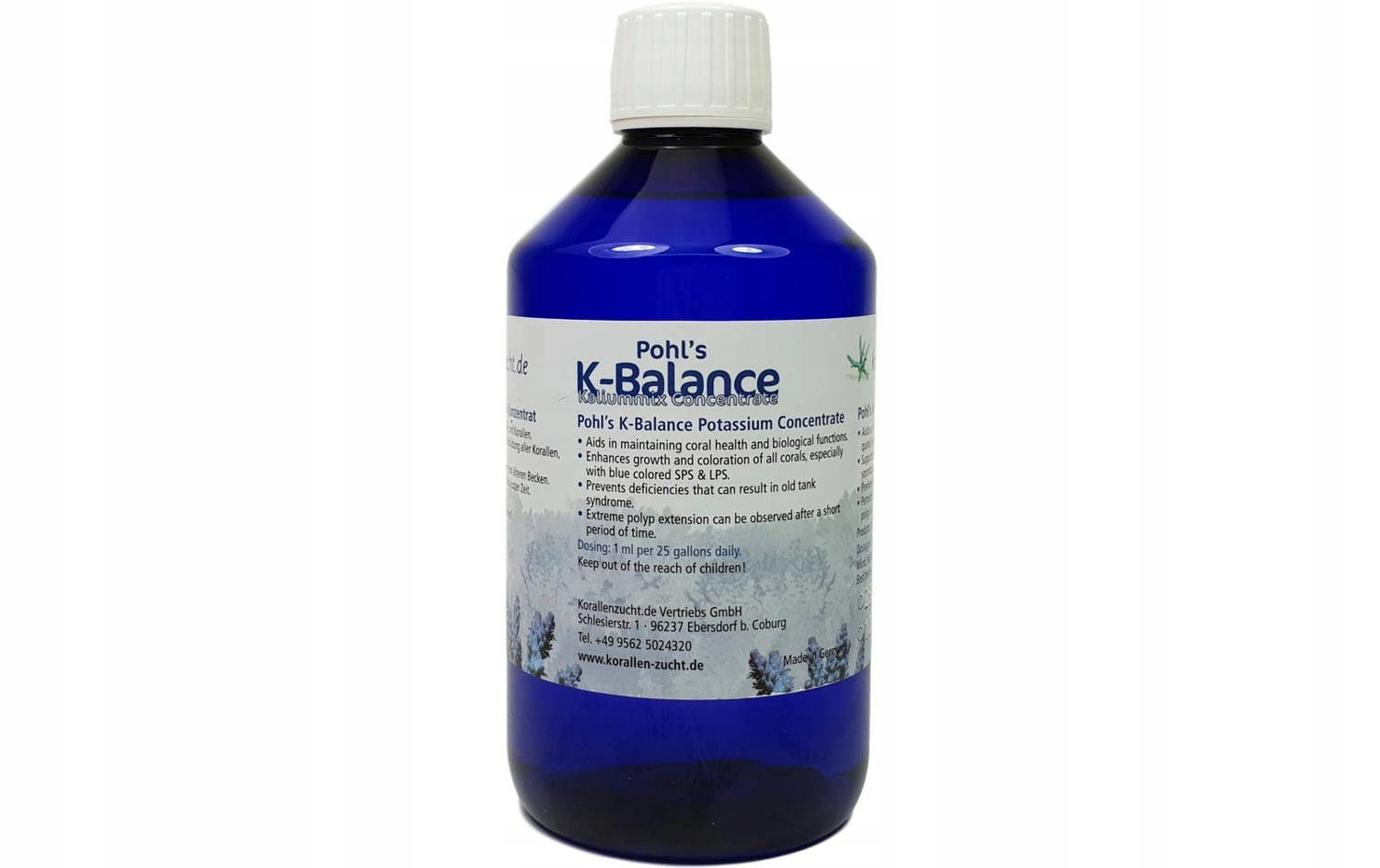 Levně Korallen Zucht Pohl"s K Balance Concentrate 250 ml doplněk draslíku