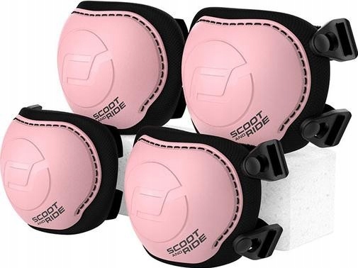 Scootandride Zestaw Ochraniaczy dla dzieci ochrona łokci i kolan S Rose