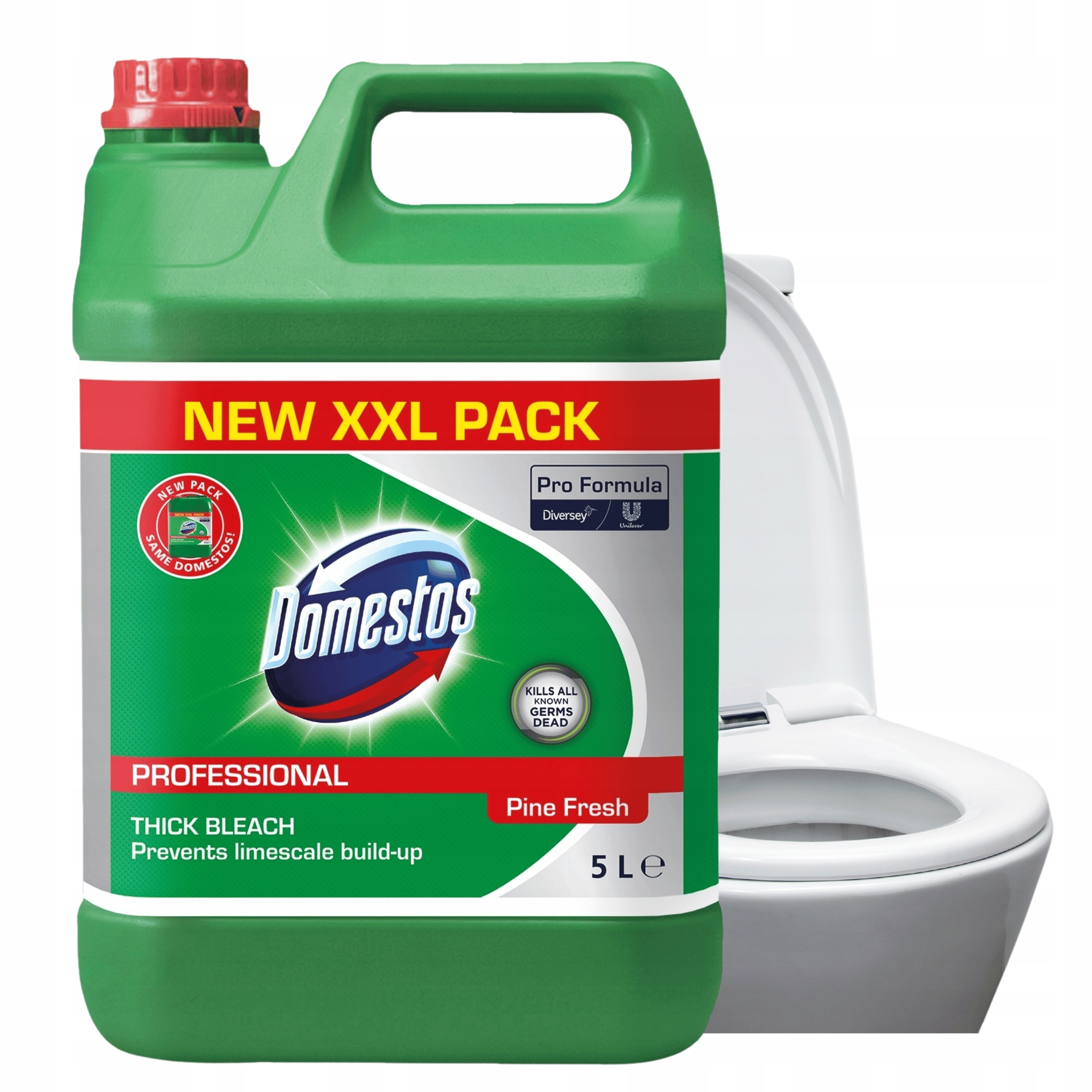 Levně Domácí chemie Wc Tekutina Domestos 5L Zelená Pine Čistící Prostředek Na Wc