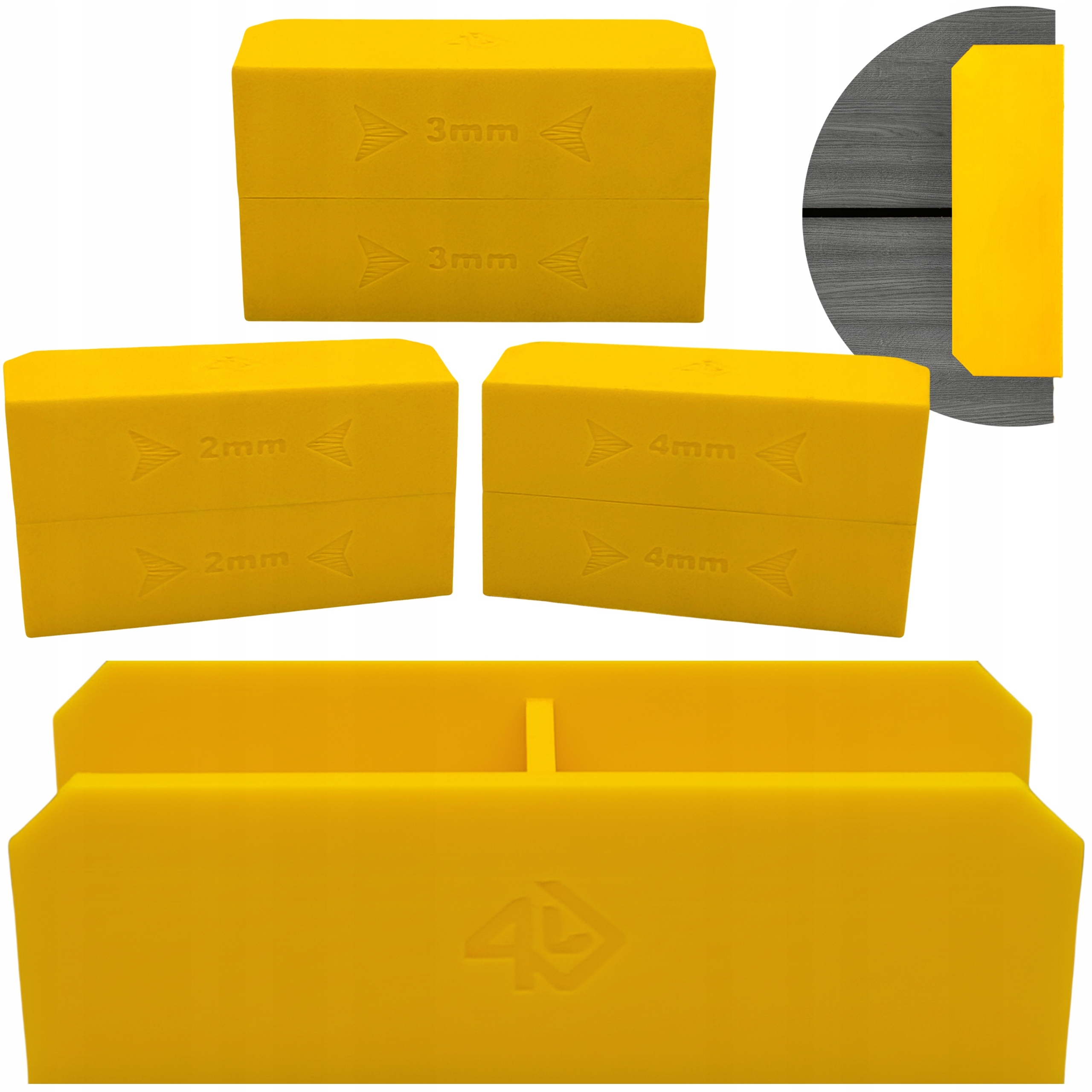 DYSTANSE DO USTAWIANIA FRONTÓW MEBLOWYCH 2/3/4 MM – ZESTAW 6 ELEMENTÓW