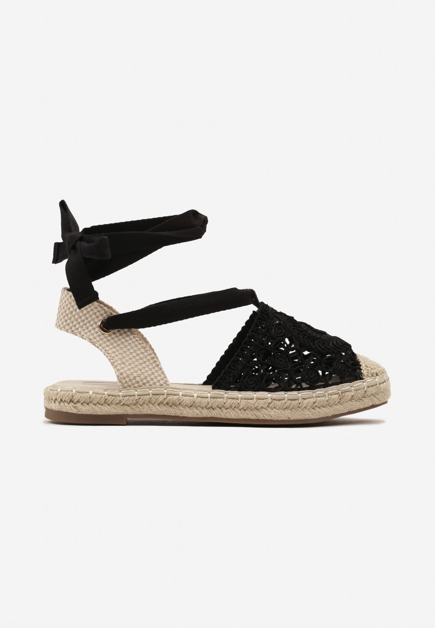 Renee Czarne Espadryle damskie 40 Wysokość obcasa/platformy 2 cm