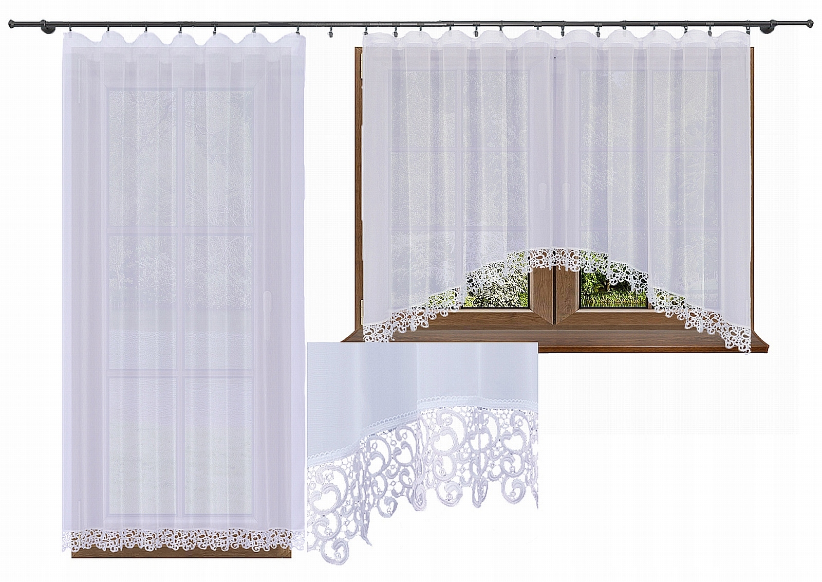 

Firana Gotowa Woal Na Taśmie Z Gipiurą 600X150 l15