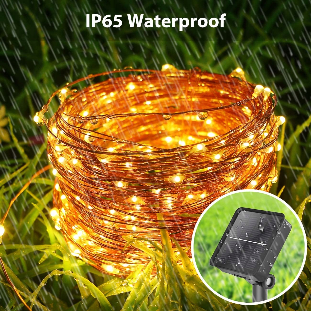 PASUR Solarne Oswietlenie Girlanda Lampki Swiatelka Na Drucie 3 SZT 120 LED — miniatura 4