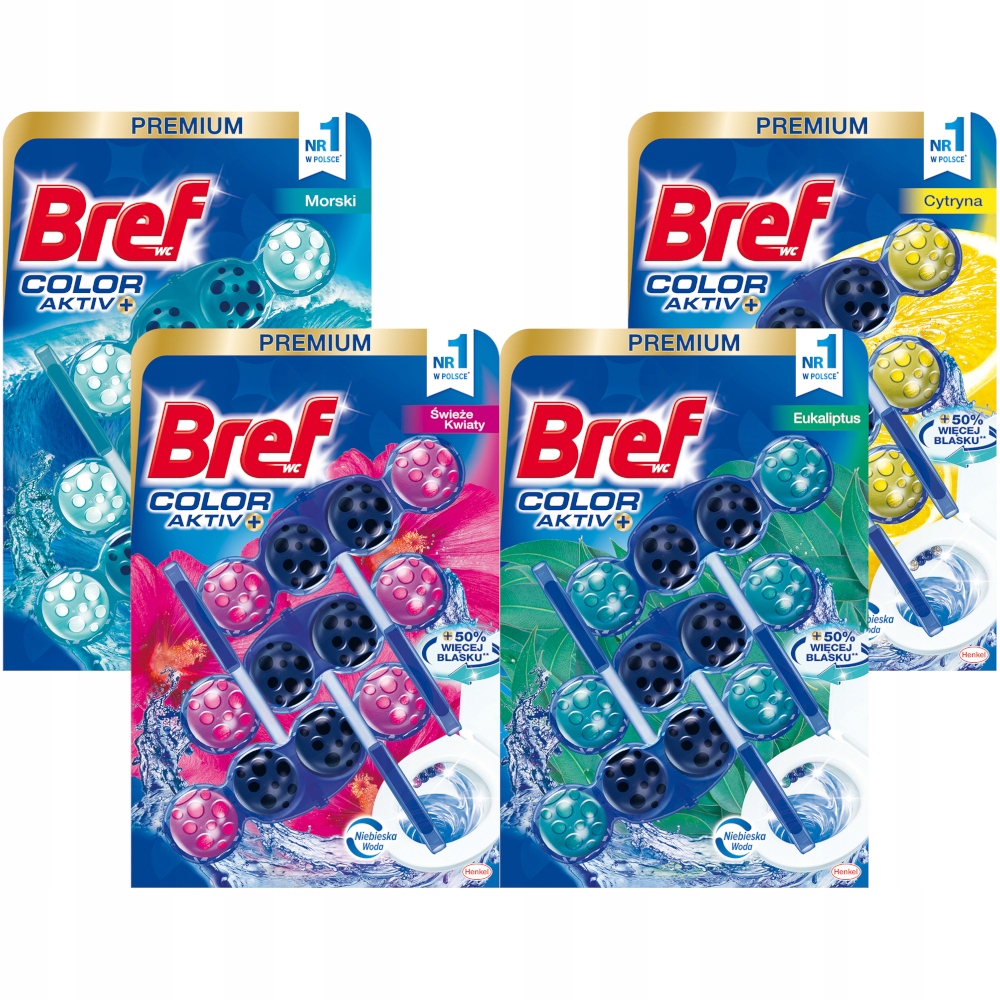 

Bref Color Aktiv zawieszki do Wc Zestaw XXL 12x50g