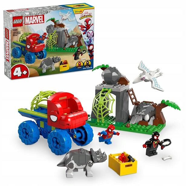 Lego Marvel 11199 Spideyho tým a záchrana dinosaurů s truckem