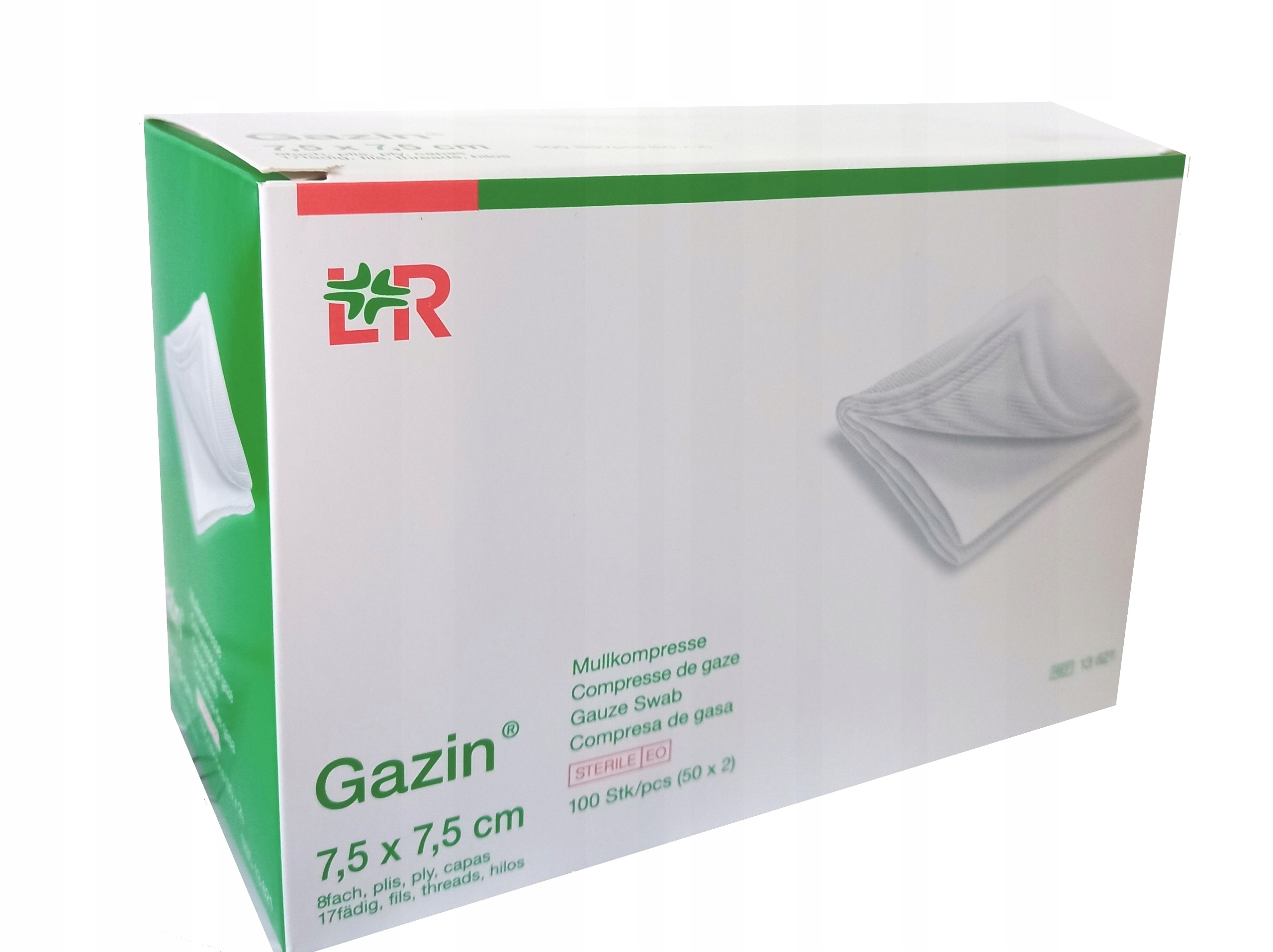 

L&r Kompres gazowy Jałowy 7,5x7,5 (50x2)