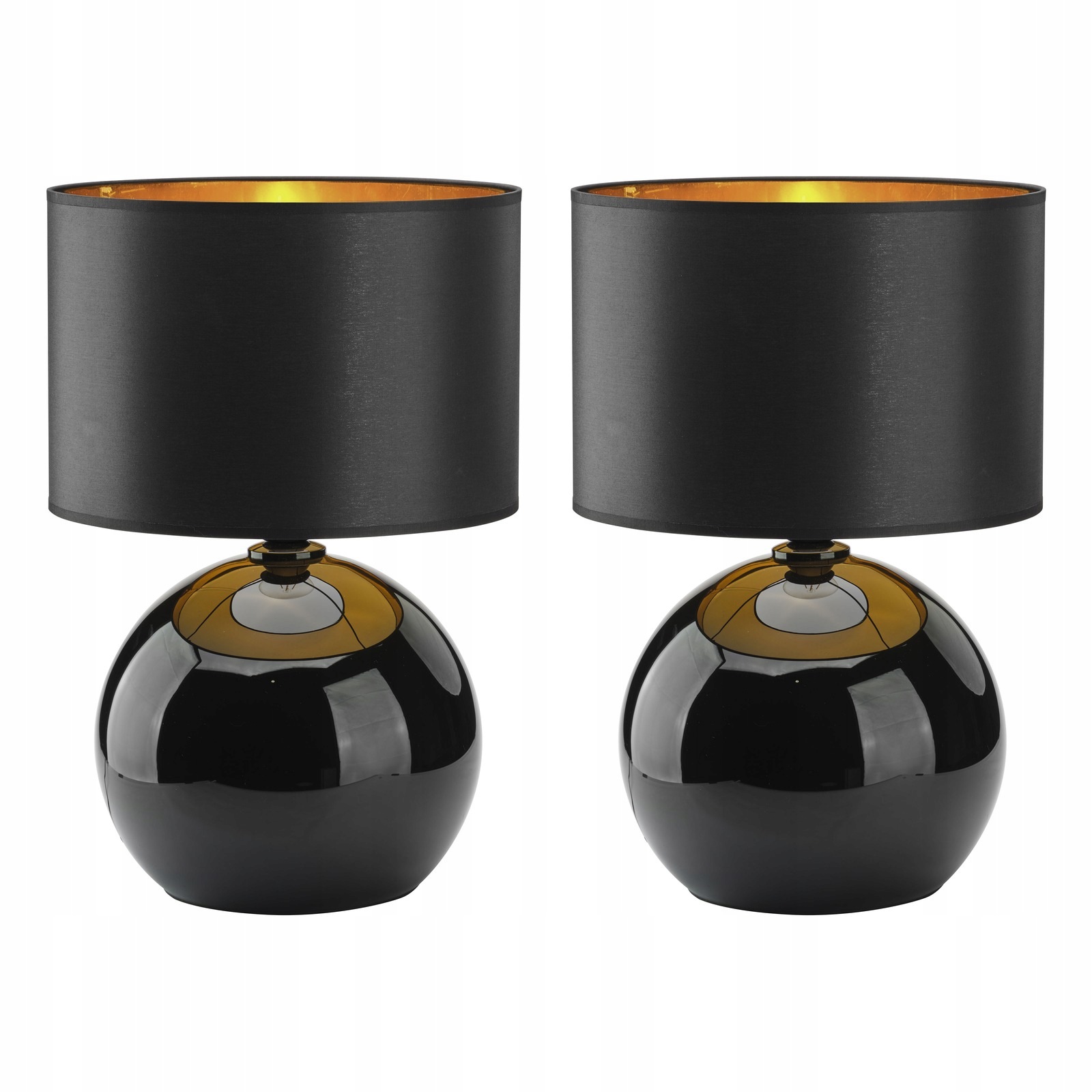 Tk Lighting Sada 2 x Noční Lampa Stolní 54 cm Černá E27