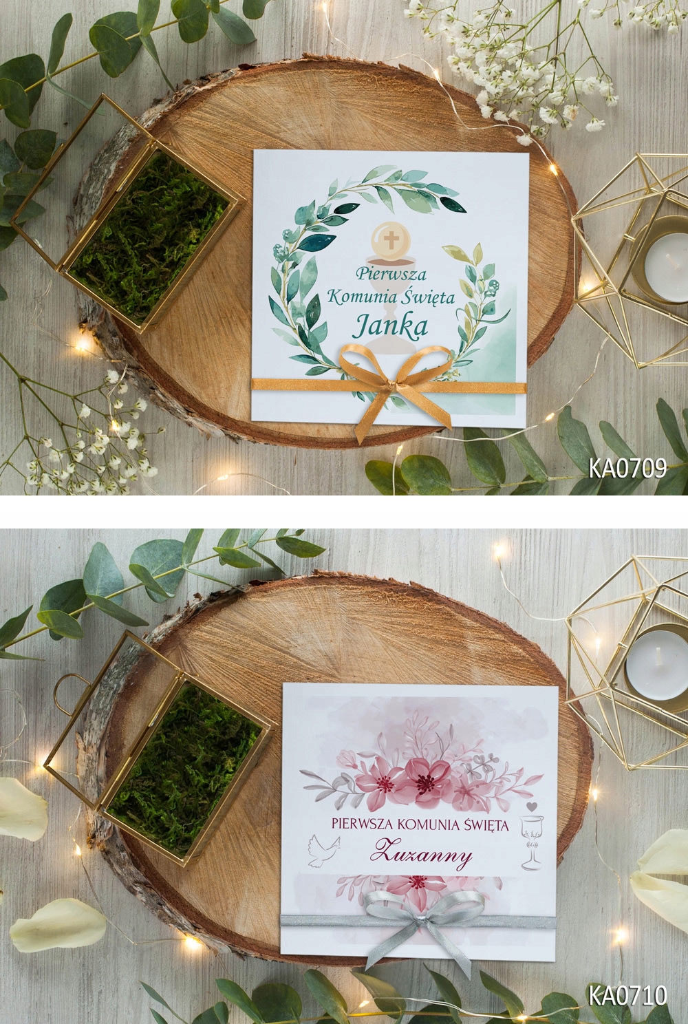Zaproszenia na Pierwszą Komunię Świętą komunijne dla chłopca 48h + GRATIS Rodzaj komunia