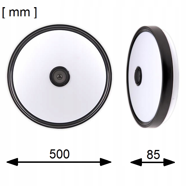 LAMPA PLAFON LED RGB 72W GŁOŚNIK BLUETOOTH+PILOT Maksymalna moc pojedynczego źródła światła 72 W