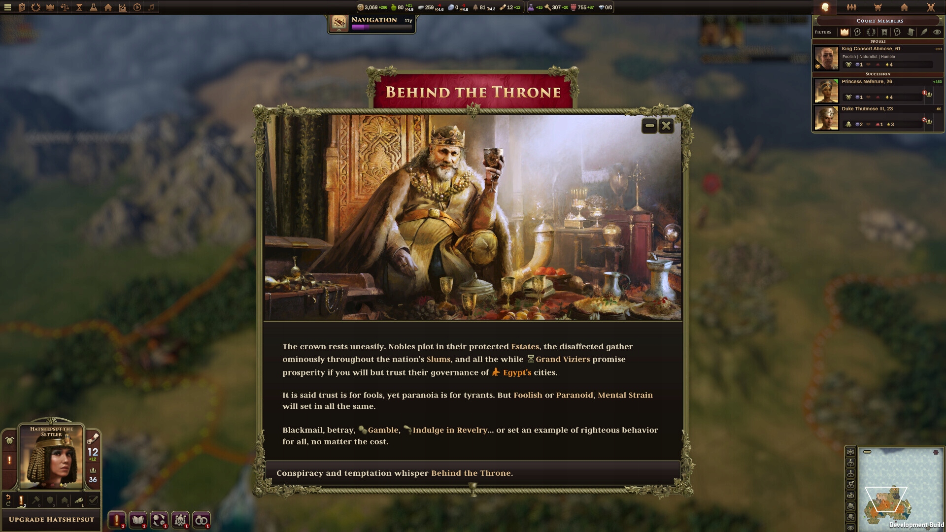 Old World Behind the Throne