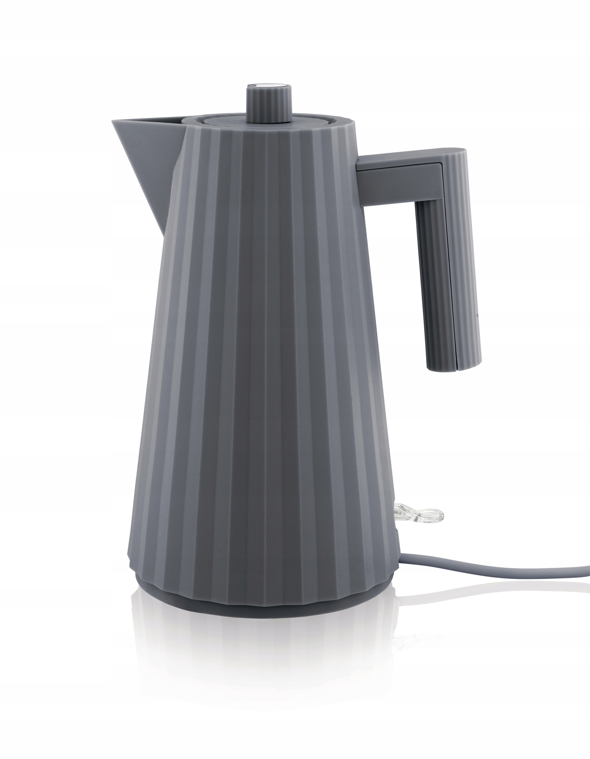 Alessi Plisse Rýchlovarná kanvica 1,7 l, šedá