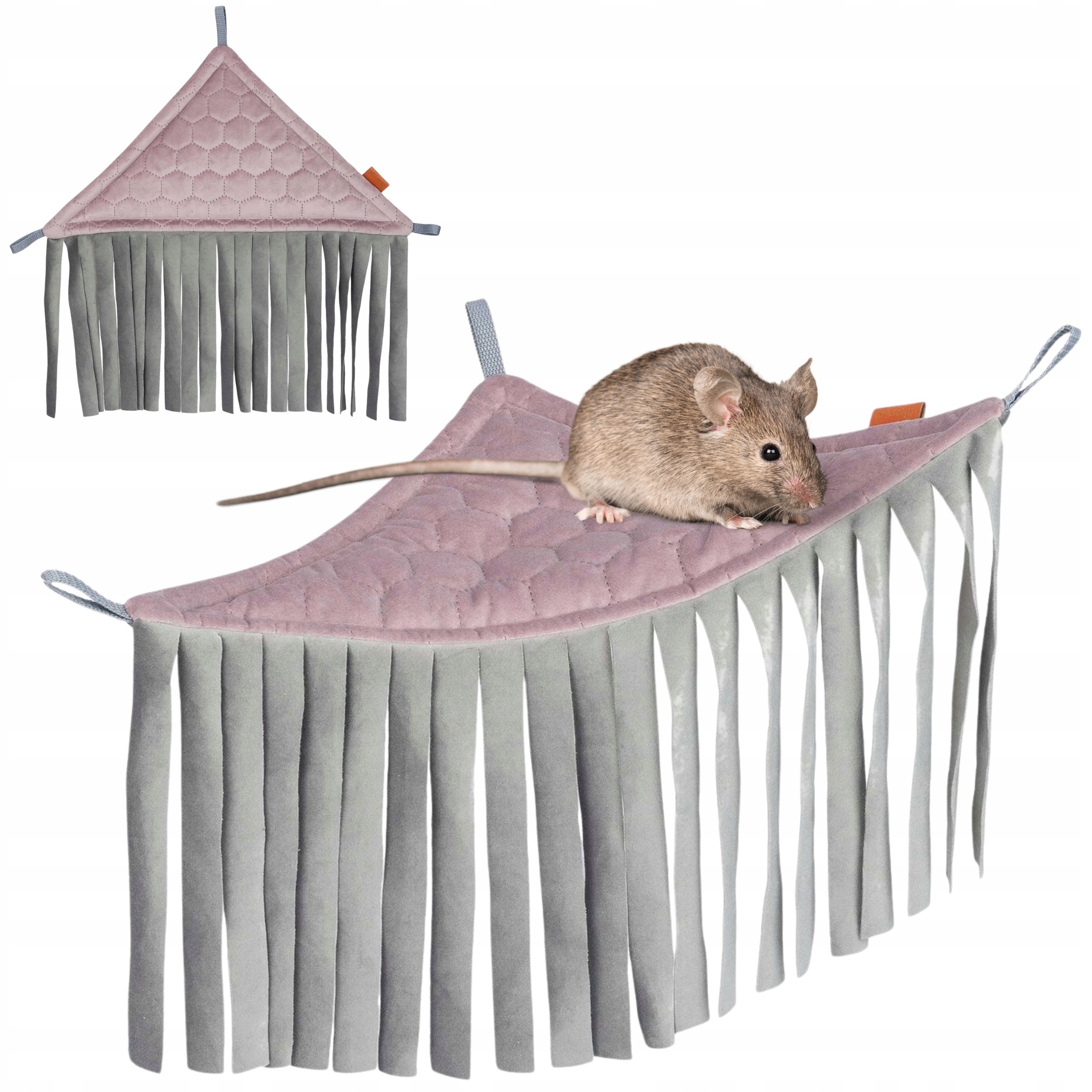 Levně Rohová Houpací Síť pro Hlodavce Morče Krysu s Cákami 38x38x54cm