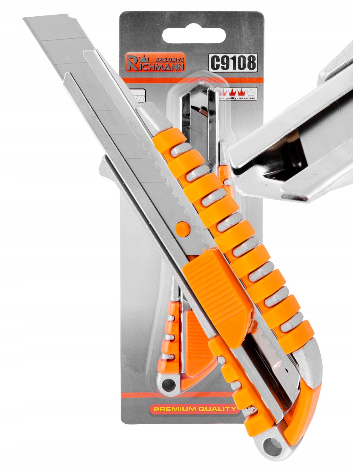 NÓŻ DO TAPET ALUMINIOWY GUMOWANY 18MM C9108