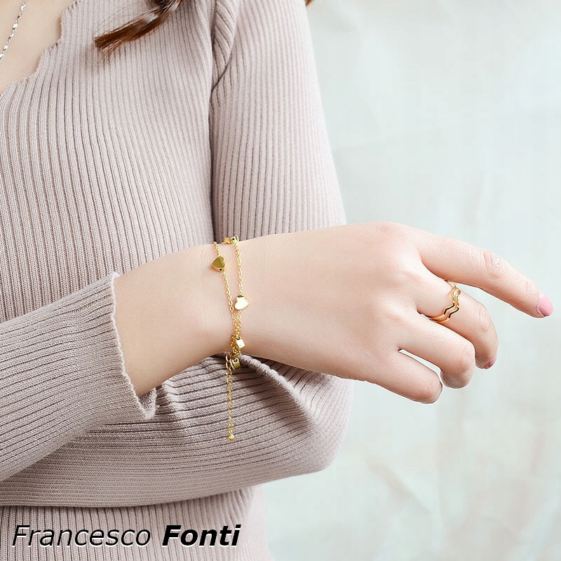 BRANSOLETKA DAMSKA ZŁOTA SERCE CELEBRYTKA Marka Inna marka