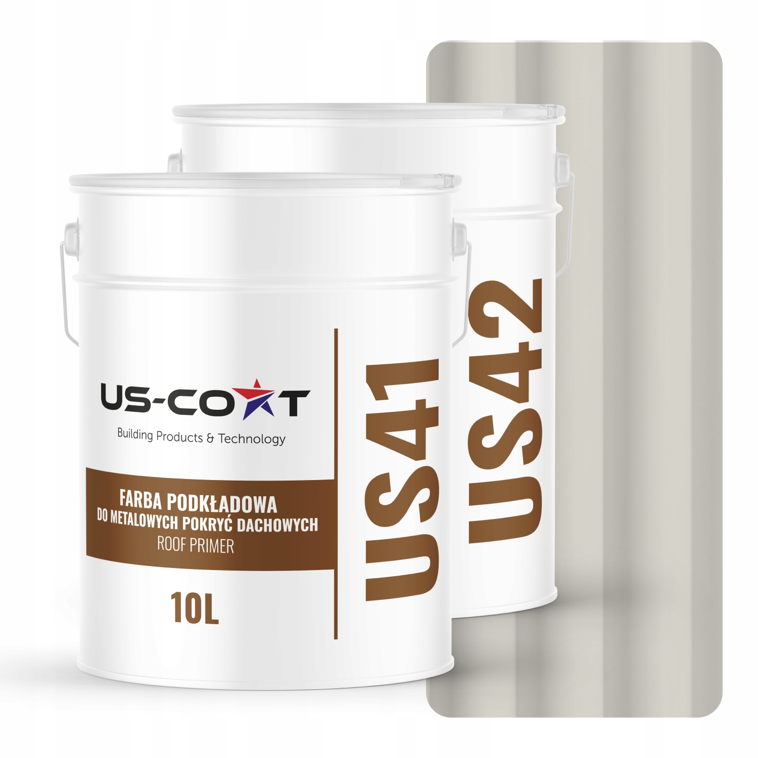 Farba Na Kovové Strechy Podložka Bielo Šedá RAL9002 74 m2 Satén