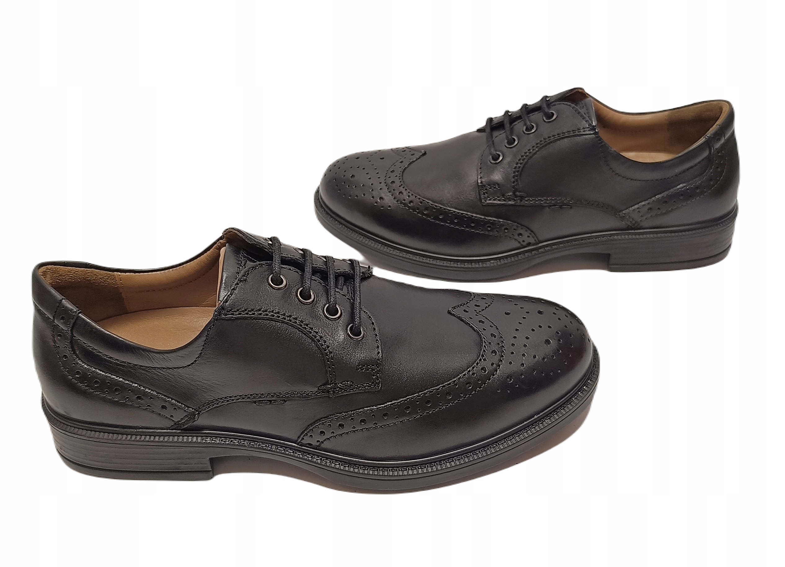 Široká Tuhost polobotky Brogsy kůže Josef Seibel 31907 24 černá R 42