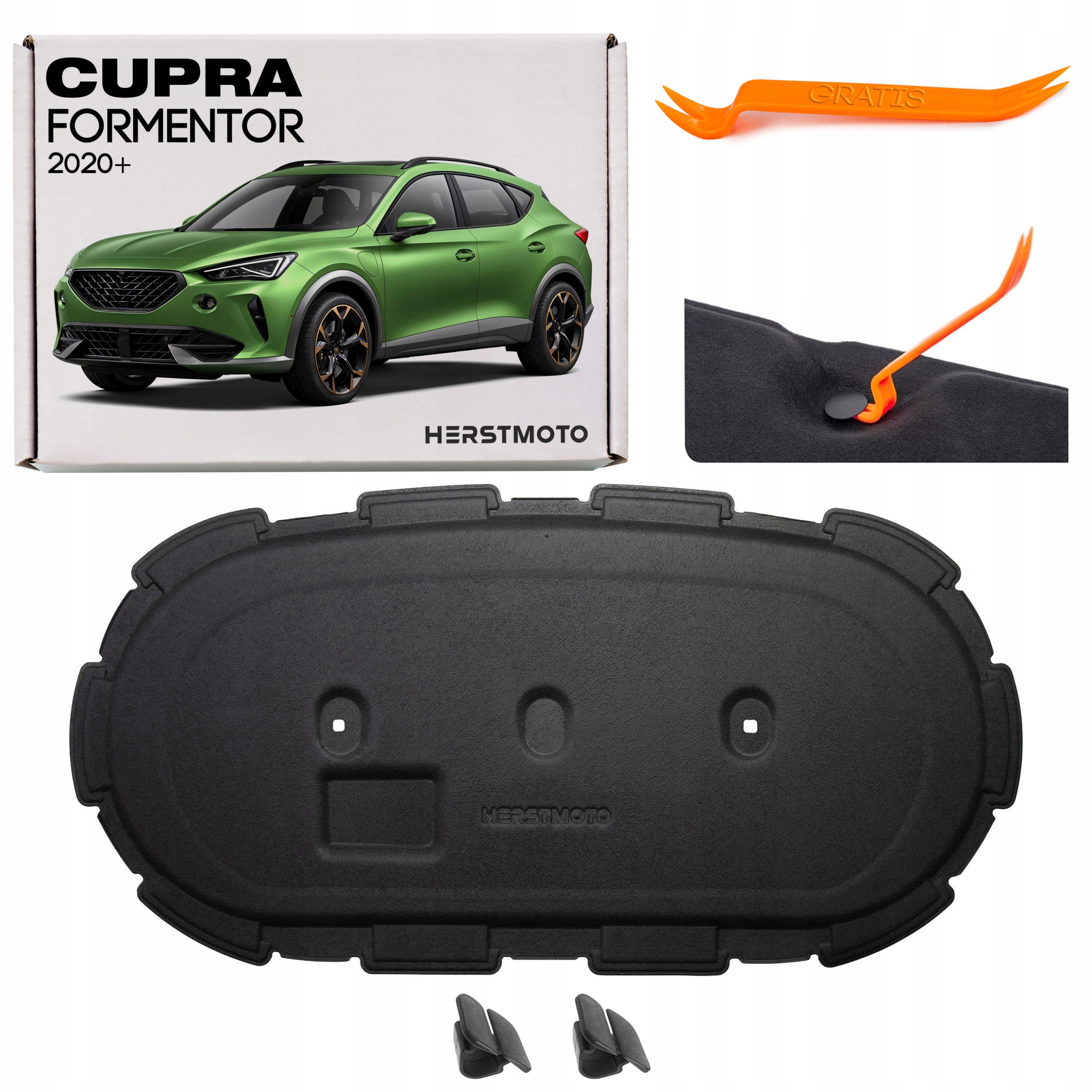 Cupra Leon 2020 wygłuszenie maski ze spinkami 5FA863831