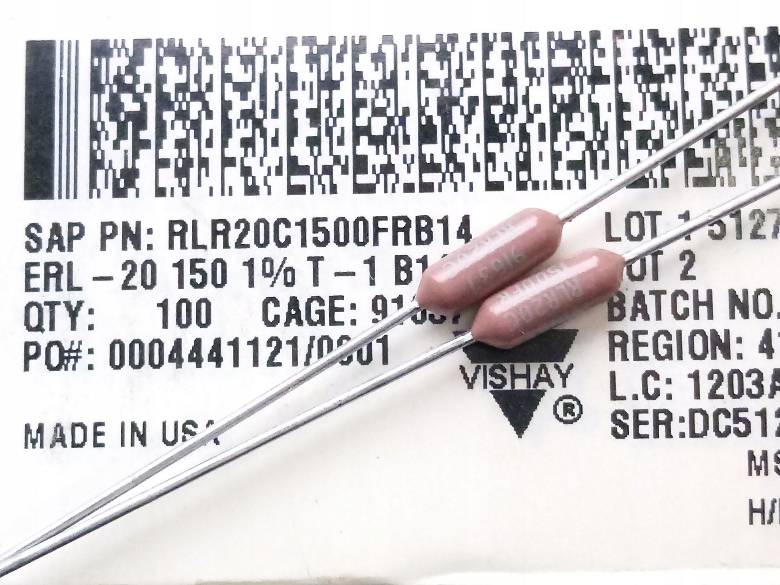 [2szt] Rezystor Dale 150R 2% RLR20 low noise