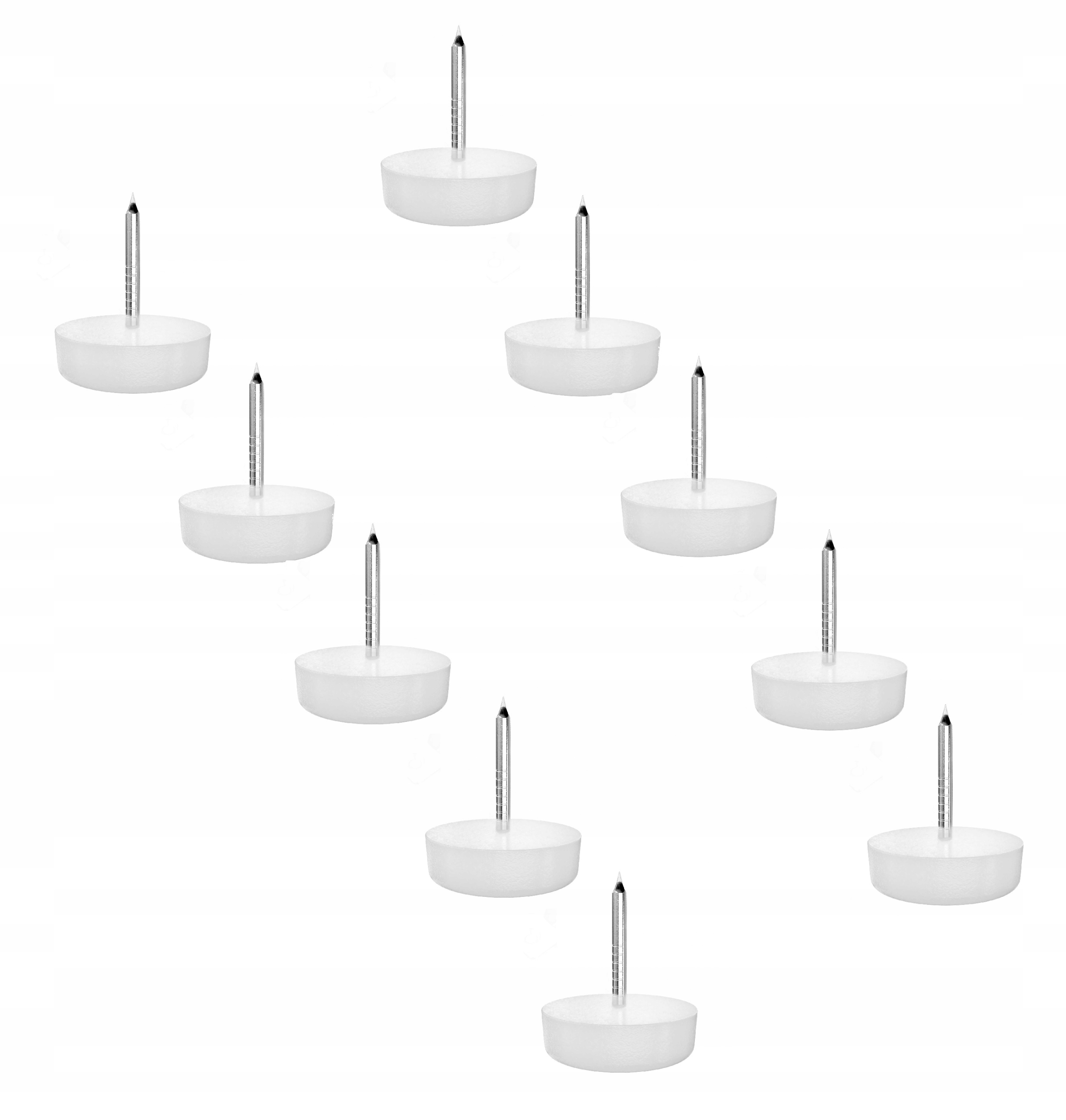 ŚLIZGACZ POJEDYNCZY Z GWOŹDZIEM BIAŁY STOPKA Kod producenta SL0201-100-B