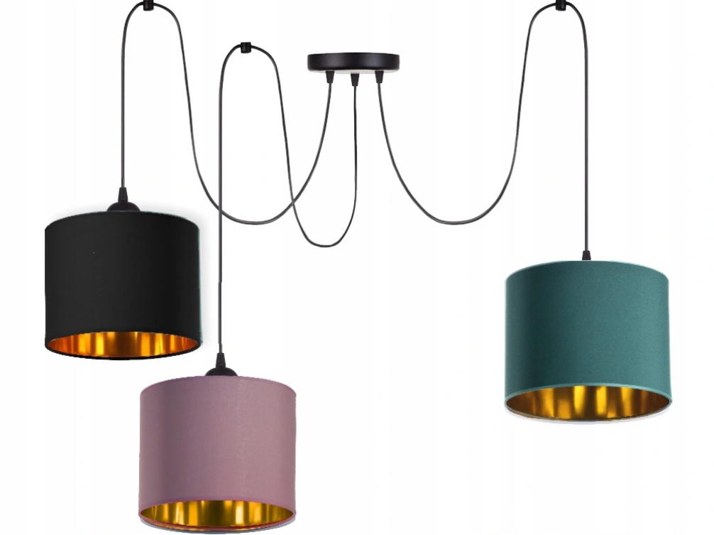 Lampa Spyder Spider Pavouk Edison Stínidla E27 Zlatá