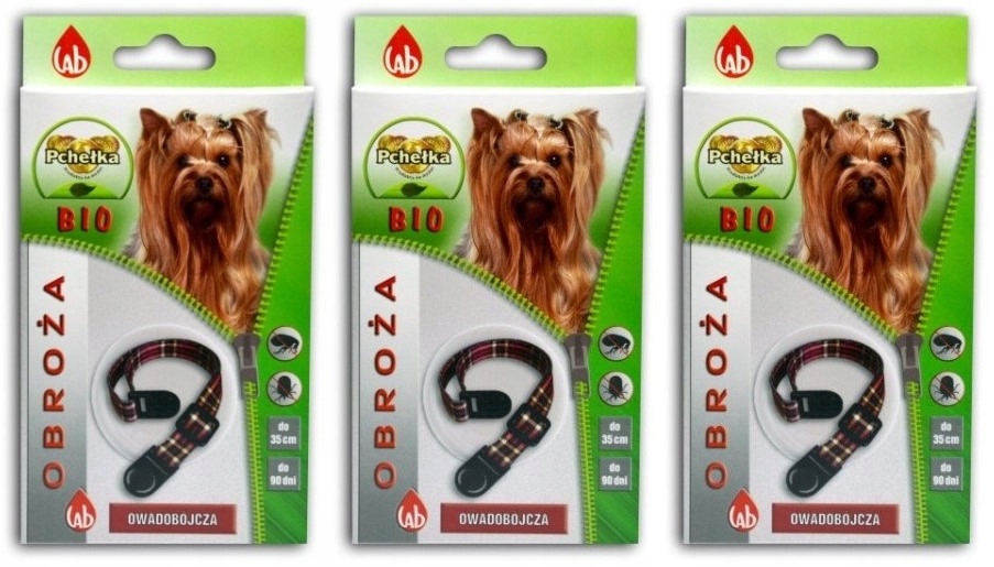 Pchełka Bio Obojek Pes 35 cm 3 ks