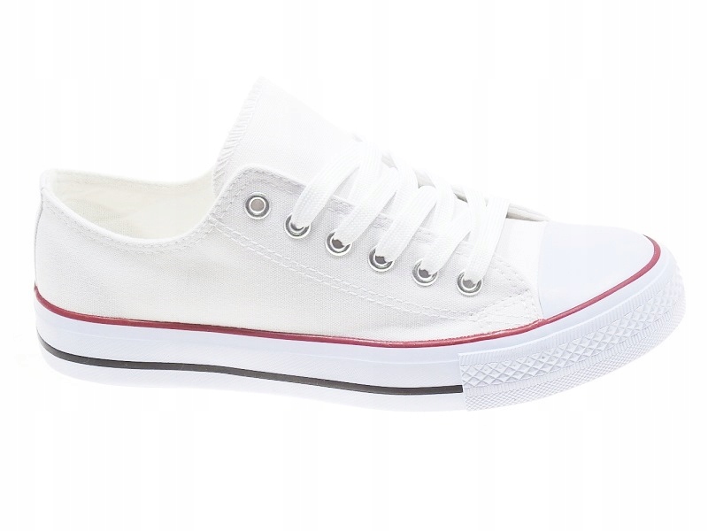 

Gładki Trampki Jakość Pierwsza LA01 White