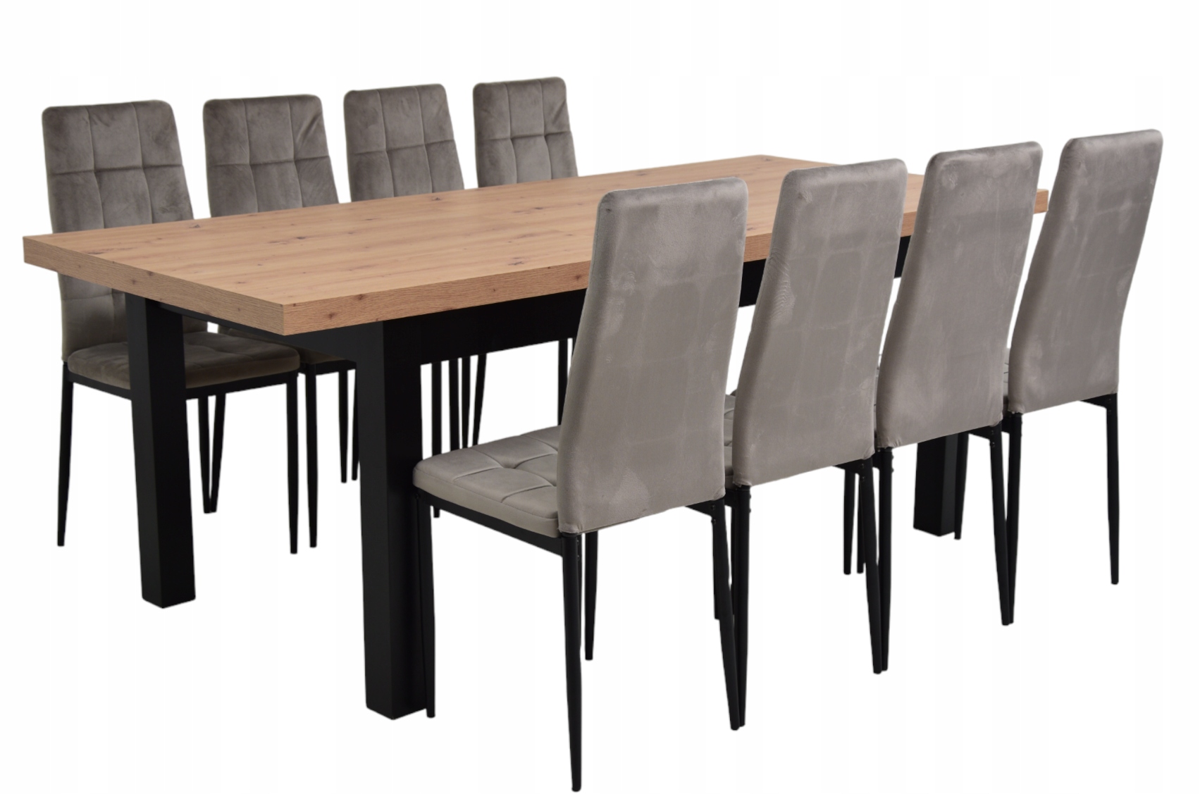 ZESTAW STÓŁ+8 KRZESEŁ DLA DUŻEJ RODZINY DO SALONU