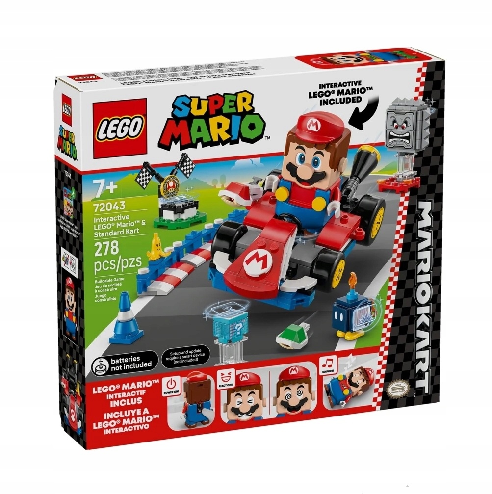 Lego 72043 Mario Mario Kart Interaktivní figurka Mario Standardní motokára