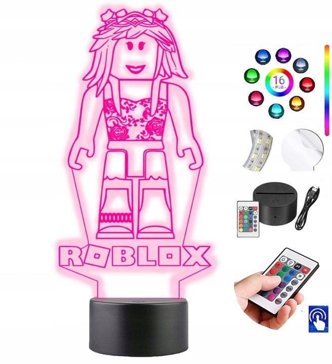 Lampka na biurko Roblox 16 kolorów LED PLEXIDO