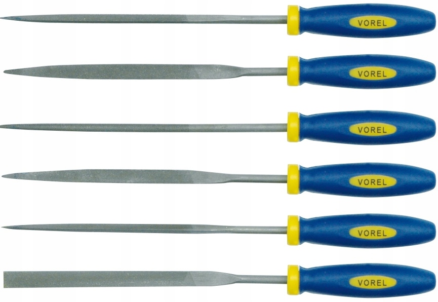 PILNIKI STALOWE DO METALU IGLAKI 140 mm 6 RODZAJÓW ZESTAW 6 szt. Marka Vorel
