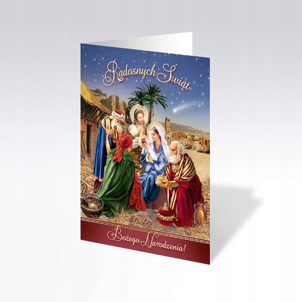 KARNET LAURKA KARTKA ŚWIĘTA BN + KOPERTA + OPŁATEK