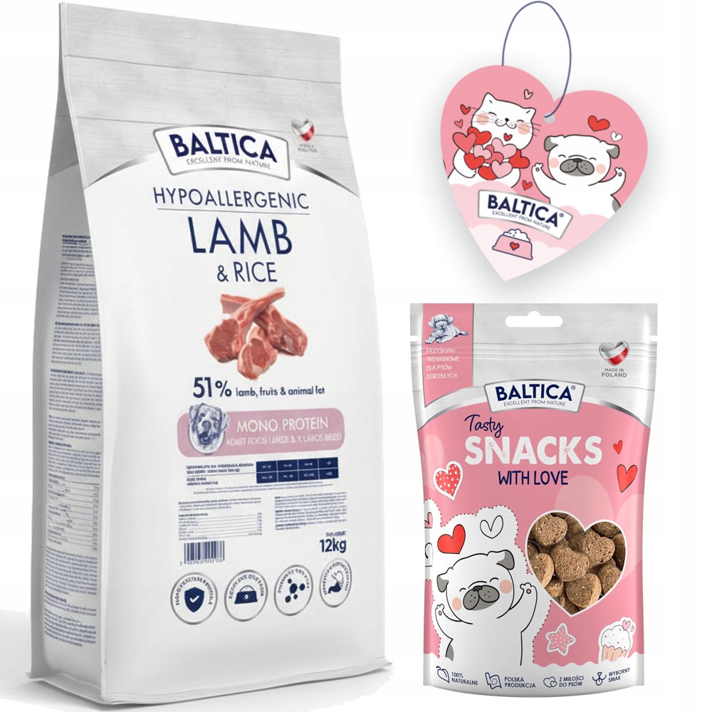Levně Baltica Adult Lamb & Rice Jehněčí S Rýží L/XL 12 kg Střední A Velká Plemena