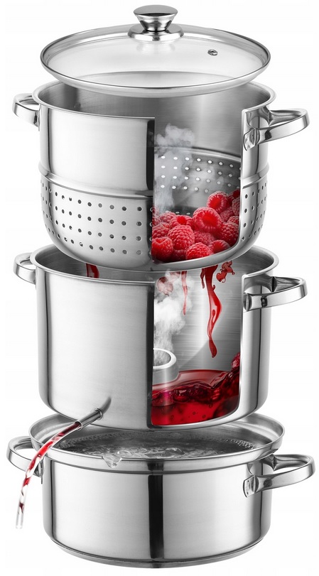 MAS24 SOKOWNIK STALOWY FLORINA 5 L. INOX INDUKCJA Kolor srebrny