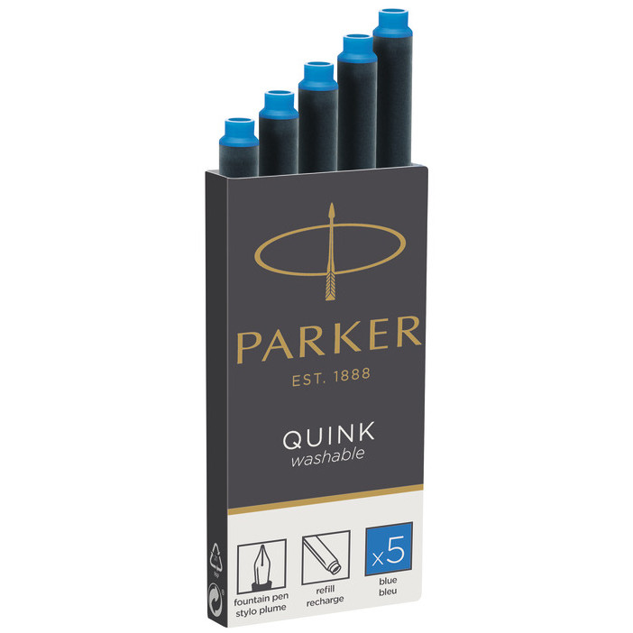 

Naboje atramentowe Quink Parker niebieskie