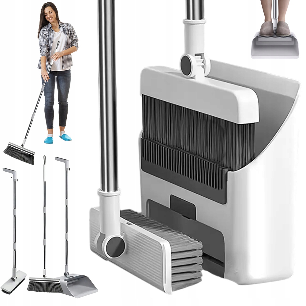 Sada Kartáčů Do Lopatky 3V1 Otočná Hlava 180° Do Kuchyně Koupelny