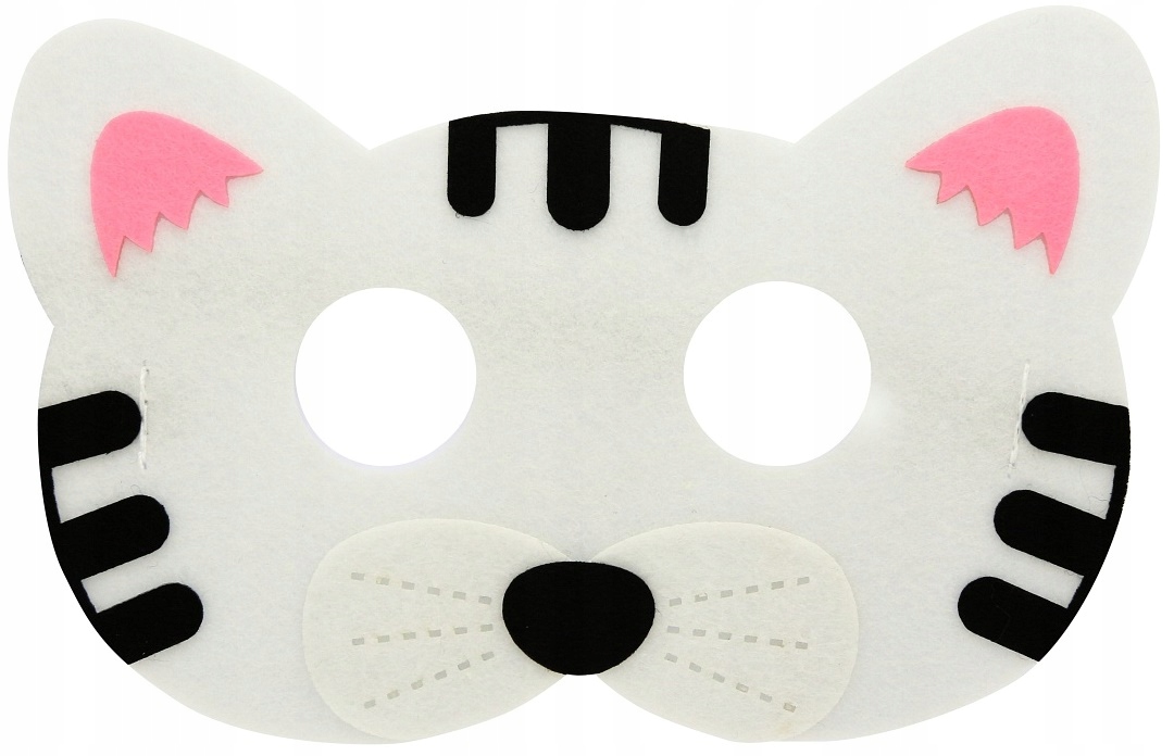 

Maska Filcowa Kotek Kot Przebranie Strój Bal