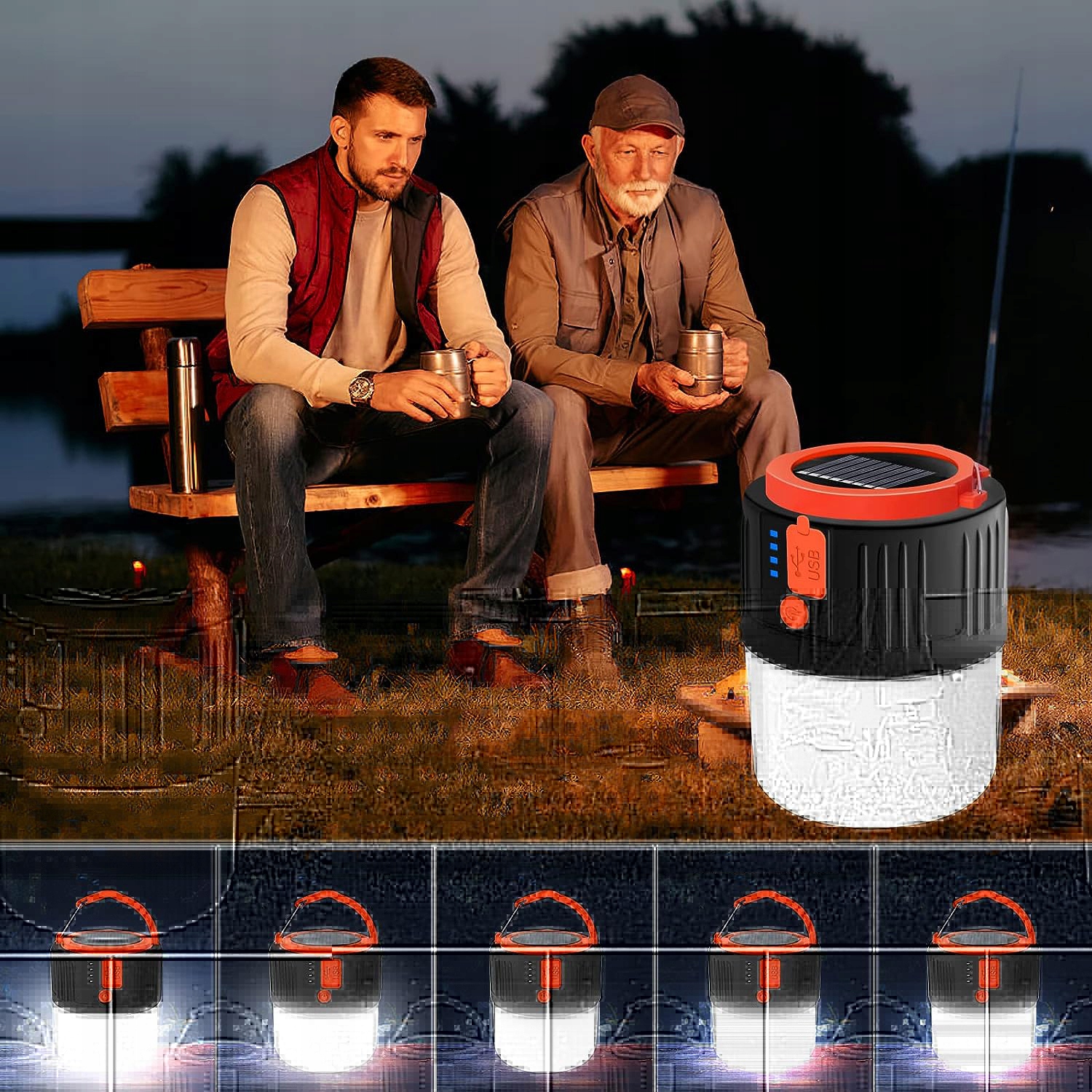 LAMPA TURYSTYCZNA LATARKA KEMPINGOWA LED POWERBANK Marka inna marka