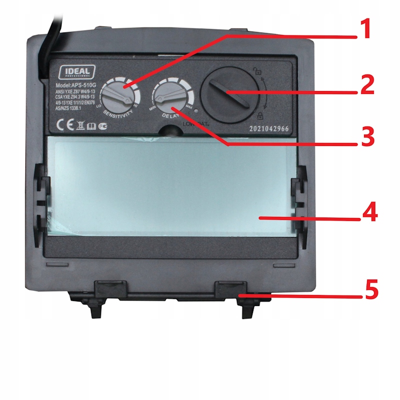 PRZYŁBICA SPAWALNICZA SAMOŚCIEMNIAJĄCA MASKA LCD Informacje o bezpieczeństwie CE