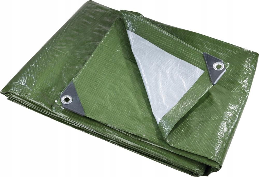 Látková plachta 6 x 8 m 140 g/m² zelená/strieborná