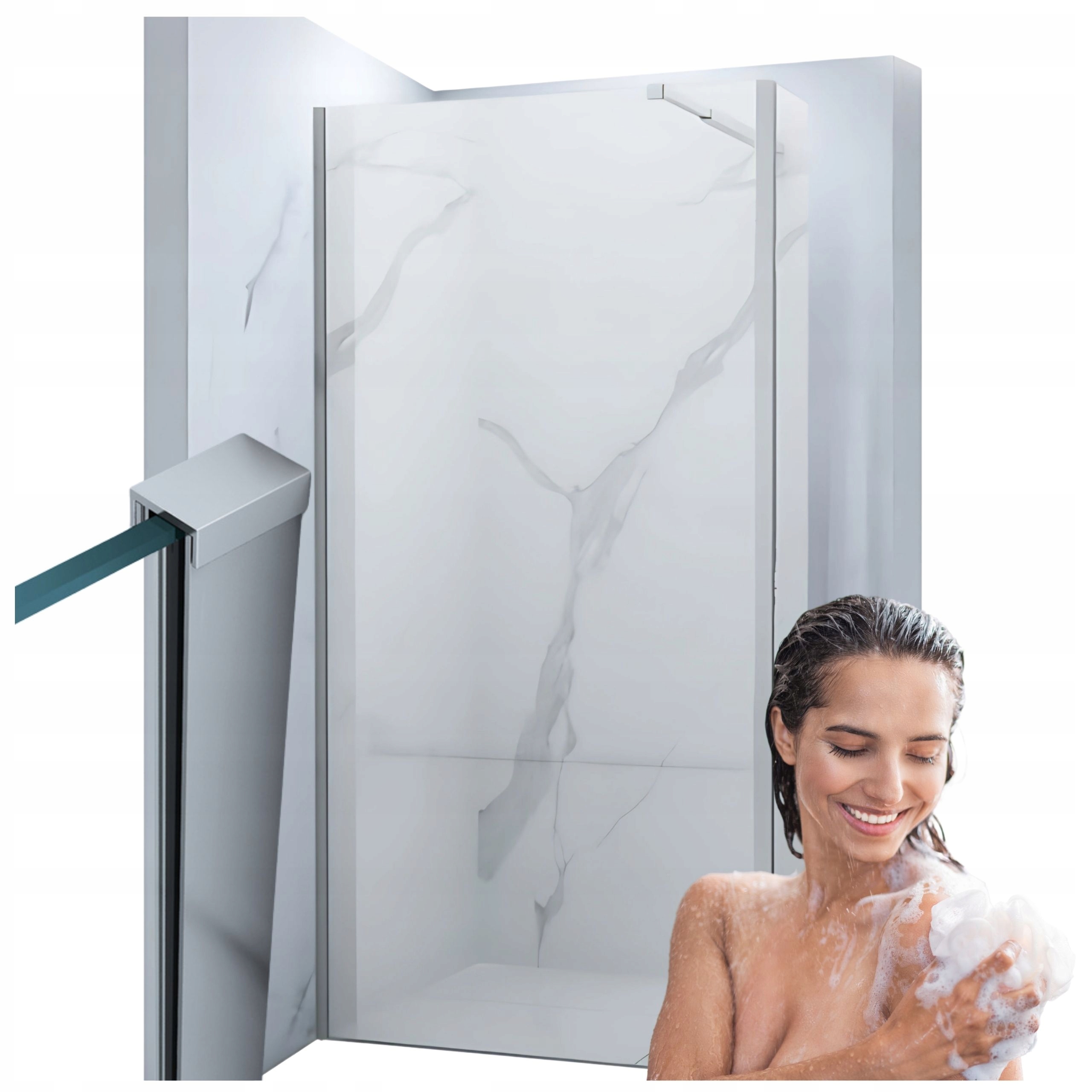 Sprchová Stěna Walk-in 2-DÍLNÁ 60x30x200 Transparent Chrom