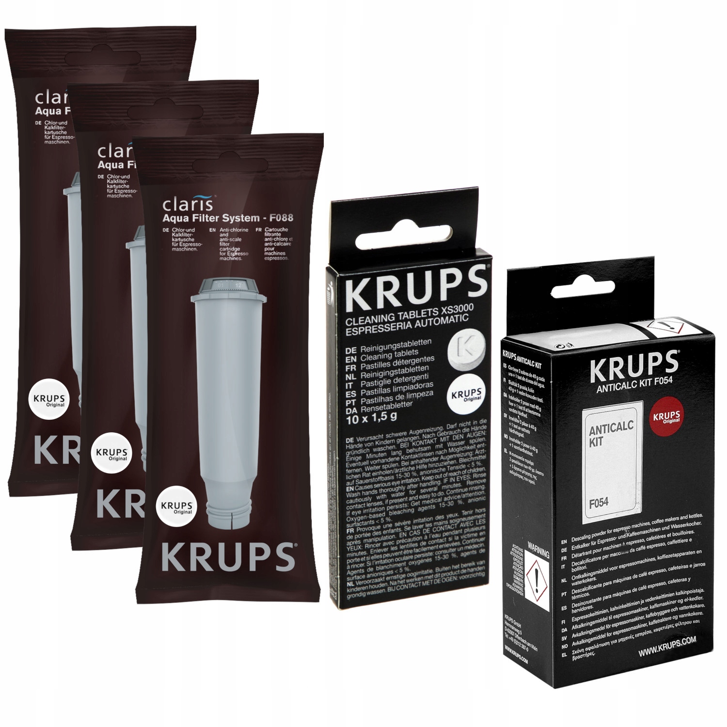 

3x Filtr F088 Tabletki Odkamieniacz F054 Krups