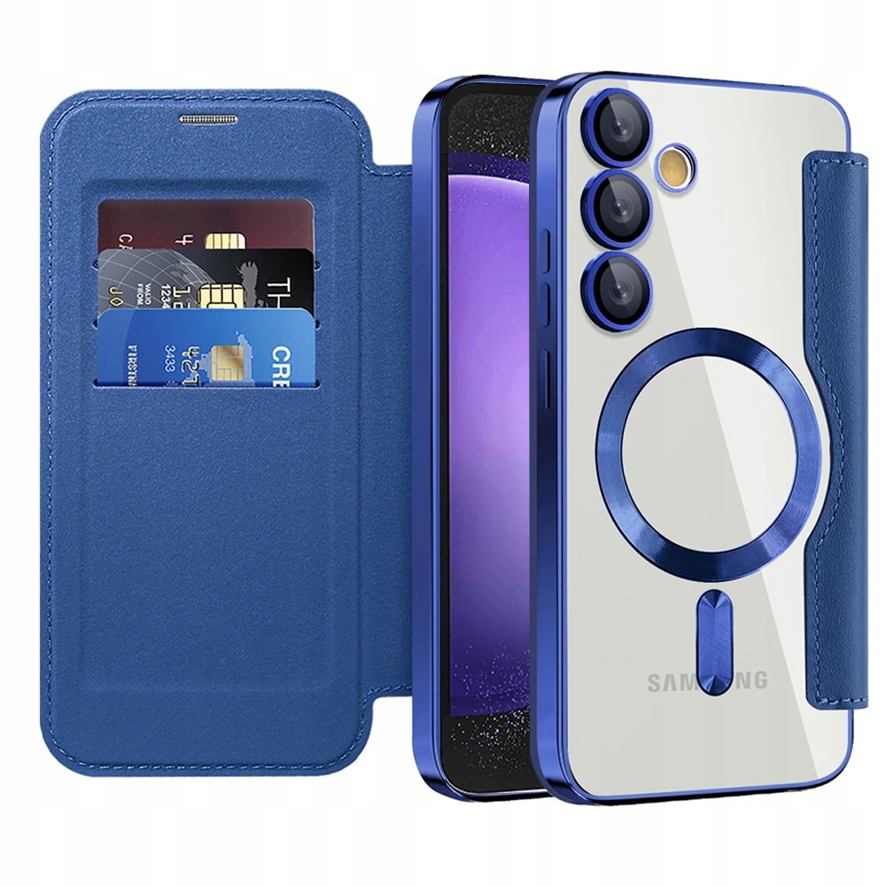 Techsuit SmartMag Book etui na Samsung Galaxy S23 Fe niebieskie